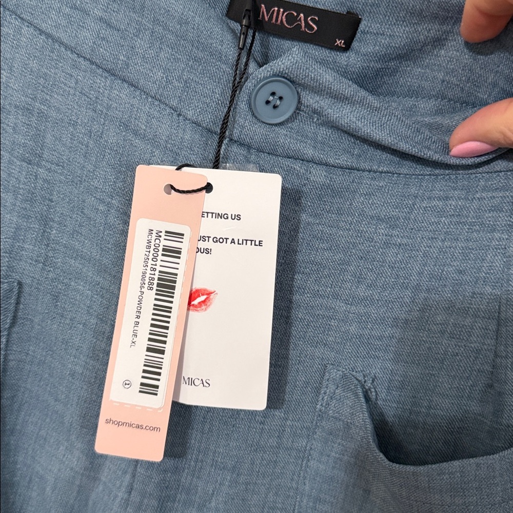 NWT Cider Ruched Zipper Pocket Wide Leg Trousers Size XL - Picture 6 of 6